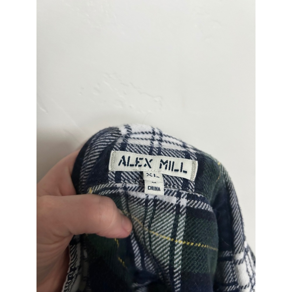 Alex Mill Women XL Plaid Flannel Shirt Button Down‎ Long Sleeve Casual Top - Picture 4 of 5